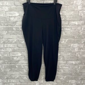 Old Navy Black Maternity Rollover Joggers